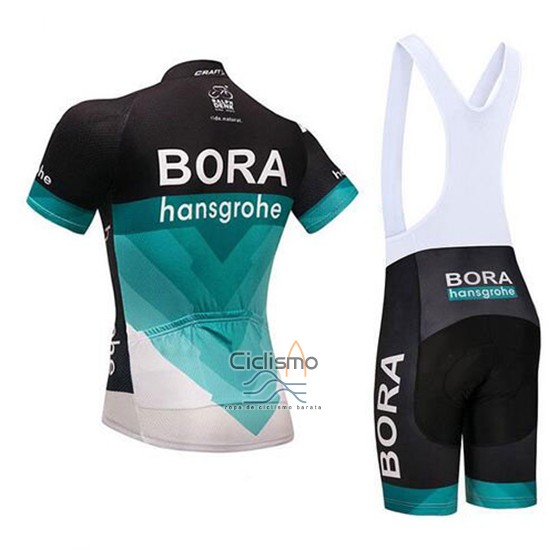 Bora Ropa Ciclismo Culotte Corto 2018 Mangas Cortas Negro y Teal